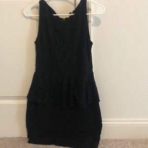 Black peplum dress